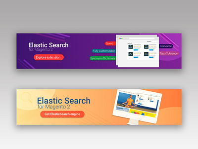 Web banner for elastic search engine banner banner ad banner ads banner design banners design designer elastic search elastic search engine ui design web design web designer webdesign