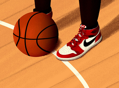The Last Dance air jordan artwork basketball basketball court colorful digital editorialillustration illustration sport sportillustration vector