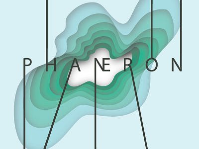 Ph. albumcover deep sea design music shapes vector
