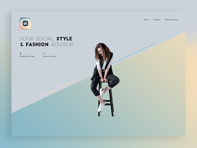 Fashion Advisor - Landing page fashion fashion app header homepage landing landing page ui ux web web page design website