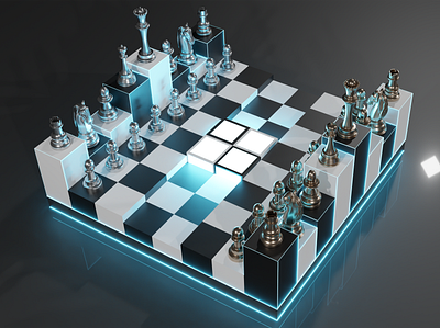 Before the battle | Chess Epic 3d blender chess design epic