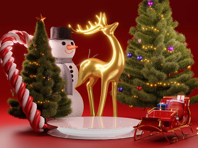 Christmas Training 3d blender christmas design