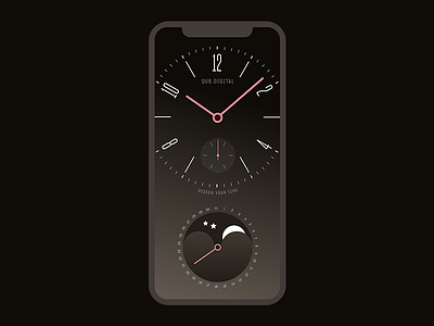 Design your time clean clock design designinspiration mobileapp time uichallenge watch