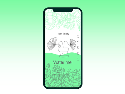Water me! app clean design illustration mobileapp uichallenge
