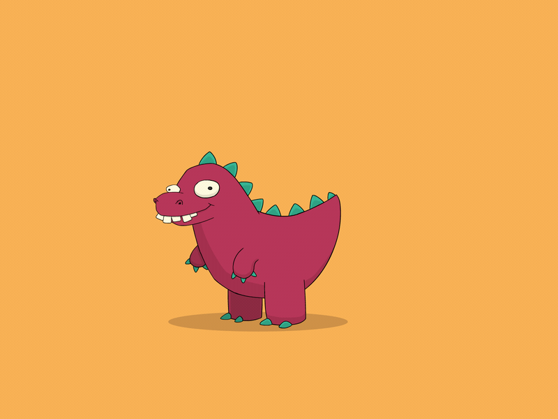 Poop Loop 2danimation animation dinosaur framebyframe handdrawn loop poop