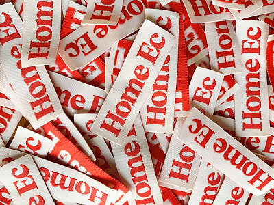 Home Ec Clothing Tags brand brand identity brand identity design branding clothing label clothing tags design home ec identity logo logo design logodesign make stuff tag tags