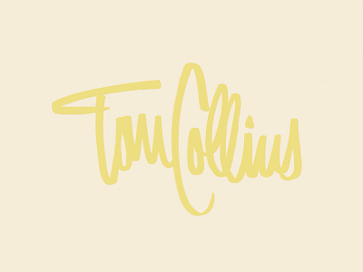 Tom Collins brush brush pen lettering typography