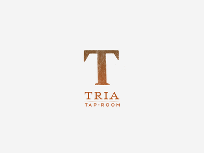 Tria Taproom Logo Design bar beer brand brand identity branding color palette design identity logo logo design mark tria