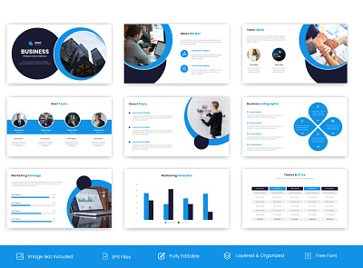 Business Presentation slides template and page layout branding graph