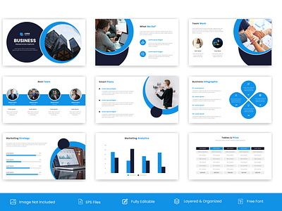 Business Presentation slides template and page layout