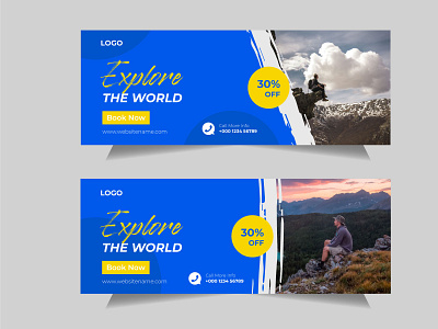 Travel social media facebook cover or Web banner free template