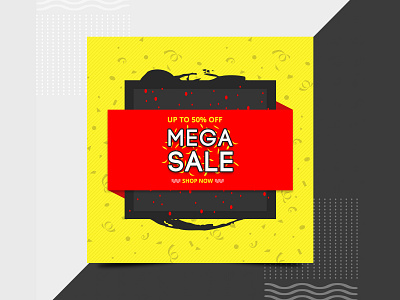 Mega sale social media banner