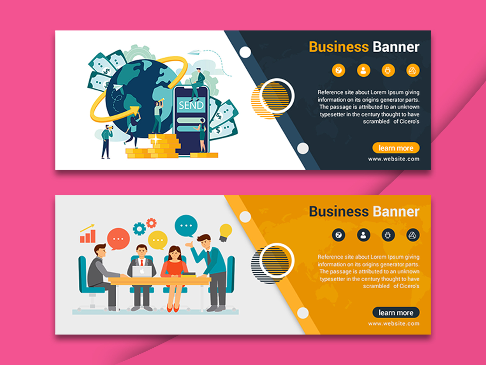 Download Banner Design Vectors and PSD files | Free Download by Arif Islam on Dribbble