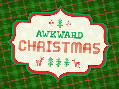 Awkward Christmas awkward cheesy chris spooner christmas plaid reindeer tag tree