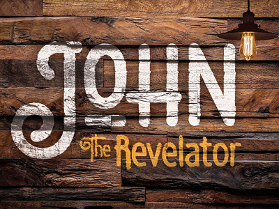John The Revelator displacement handmade sermon type vintage