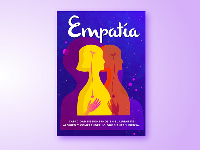 Empatia affinitydesigner card cosmos digital humans illustration mindfulness peoples philosopher philosophy psycology self shapes silhouette space spanish typography vector art