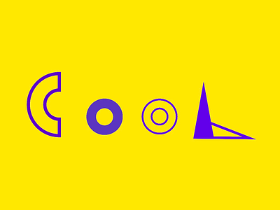 Logo for company «COOL» logo art cool graphic yellow app