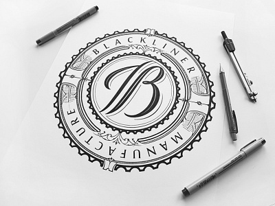 Blackliner branding calligraphy hand lettering handlettering lettering logo logotype type typography vintage