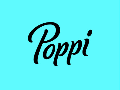 Poppi branding calligraphy hand lettering handlettering lettering logo logotype type typography vintage