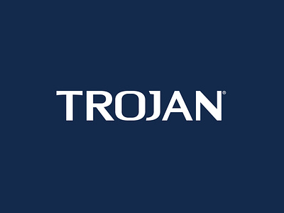 Trojan Condoms branding hand lettering lettering logo logotype packaging type typography wordmark