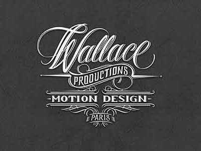 Wallace Motion Design Logo calligraphy classic hand lettering letters logo logotype typography vintage