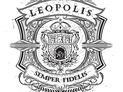 Leopolis Semper Fideliis art calligraphy clothing design fine graphic hand drawn lettering retro tshirt typography vintage