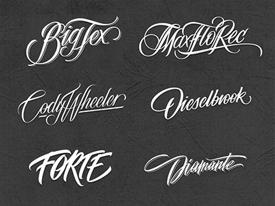 Handlettered Logotypes by Mateusz Witczak on Dribbble