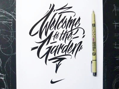 Nike id player edition branding design graphic hand drawn identity lettering logo logotype nike typography