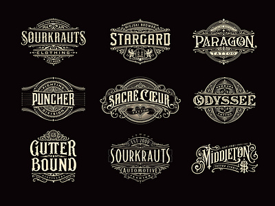 Logos and letters branding calligraphy hand lettering handlettering illustrator lettering logo logotype type typography vintage