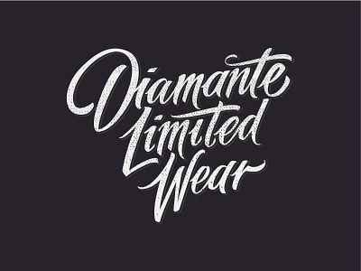 Diamante Wear apparel branding calligraphy drawing hand lettering identity lettering logo logotype sketch type typography