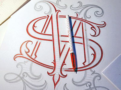 MS monogram badge design hand lettering icon lettering logo logotype mark monogram typography