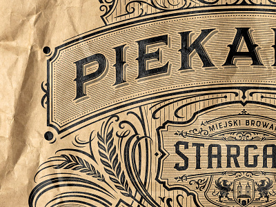 Piekarnia- The Bakery badge bakery craft paper hand lettering icon lettering logo logotype mark retro type typography