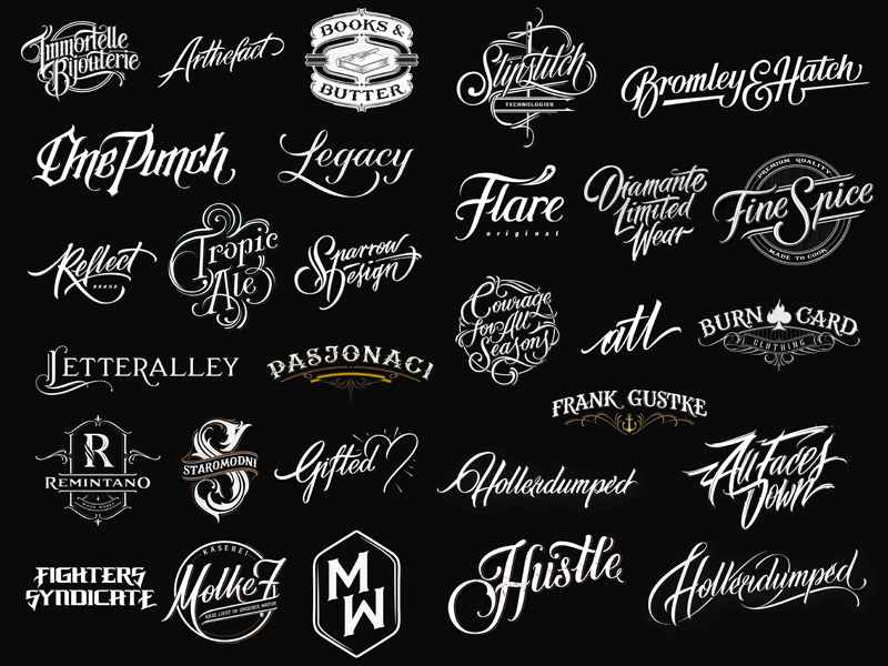 Handlettered Logotypes 3 by Mateusz Witczak on Dribbble