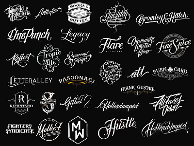 Handlettered Logotypes 3 by Mateusz Witczak on Dribbble
