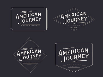 American Journey badge branding calligraphy classic concept hand lettering identity lettering logo logotype sign typography