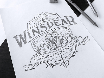 Winspear calligraphy gold handlettering handmade lettering logo logotype mark sign tattoo type typography