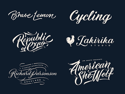 Recent Logo Designs brand branding corporate handlettering lettering logo logotype mark script sign type typography