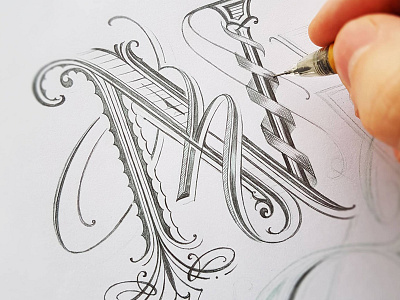 Daily doodling custom lettering design drawing handlettering lettering pencil sketching type typography