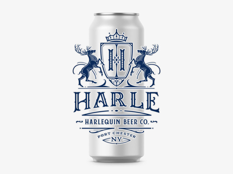 Harle Beer retro concept ink can branding handlettering lettering typography type logo