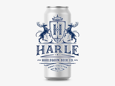 Harle Beer branding can concept handlettering ink lettering logo retro type typography