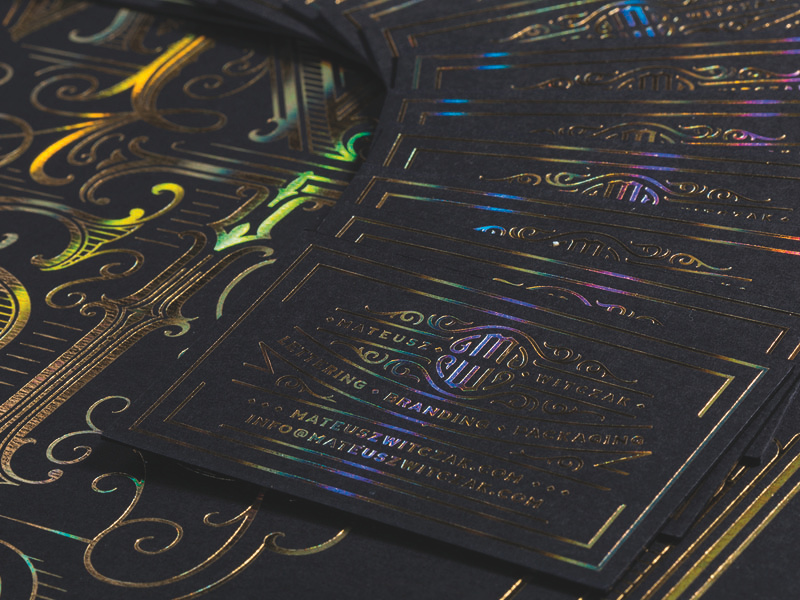 Holographic gold foil flashes by Mateusz Witczak on Dribbble