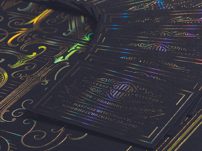 Holographic gold foil flashes branding custom letterin gold gold foil lettering logo paper print typography