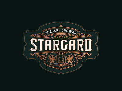 Stargard Brewery badge logo beer branding calligraphy hand lettering lettering logo logotype type typography vintage