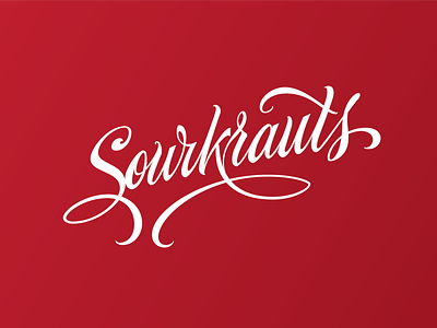 Sourkrauts Clothing calligraphy custom lettering dynamic hand lettering handlettering lettering logo logotype script script lettering type typography vector
