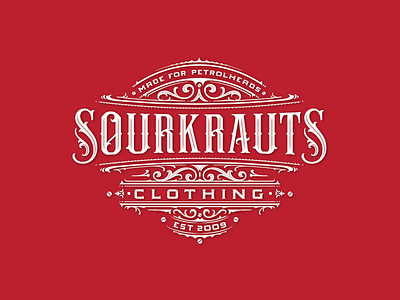 Sourkrauts apparel branding calligraphy clothing custom lettering hand lettering lettering logo logotype print type typography vintage