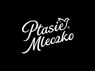 Ptasie Mleczko brand branding calligraphy chocolate hand lettering lettering logo logotype redesign type typography wordmark