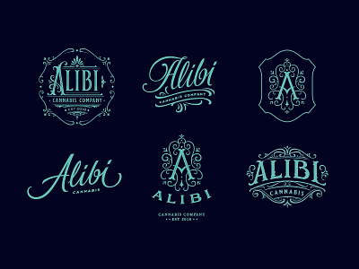 Logos and marks for the cannabis brand branding calligraphy custom lettering design hand lettering handlettering identity lettering logo logotype type typography vintage