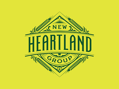 New Heartland Group branding calligraphy custom lettering hand lettering handlettering handmade lettering logo logotype type typography vintage