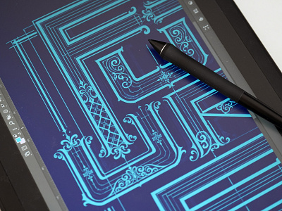 Rocket into the future calligraphy digital digital lettering digital painting hand lettering handlettering lettering logo logotype neon neon blue type typography