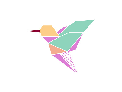 Origami hummingbird bird hummingbird illustration logo origami